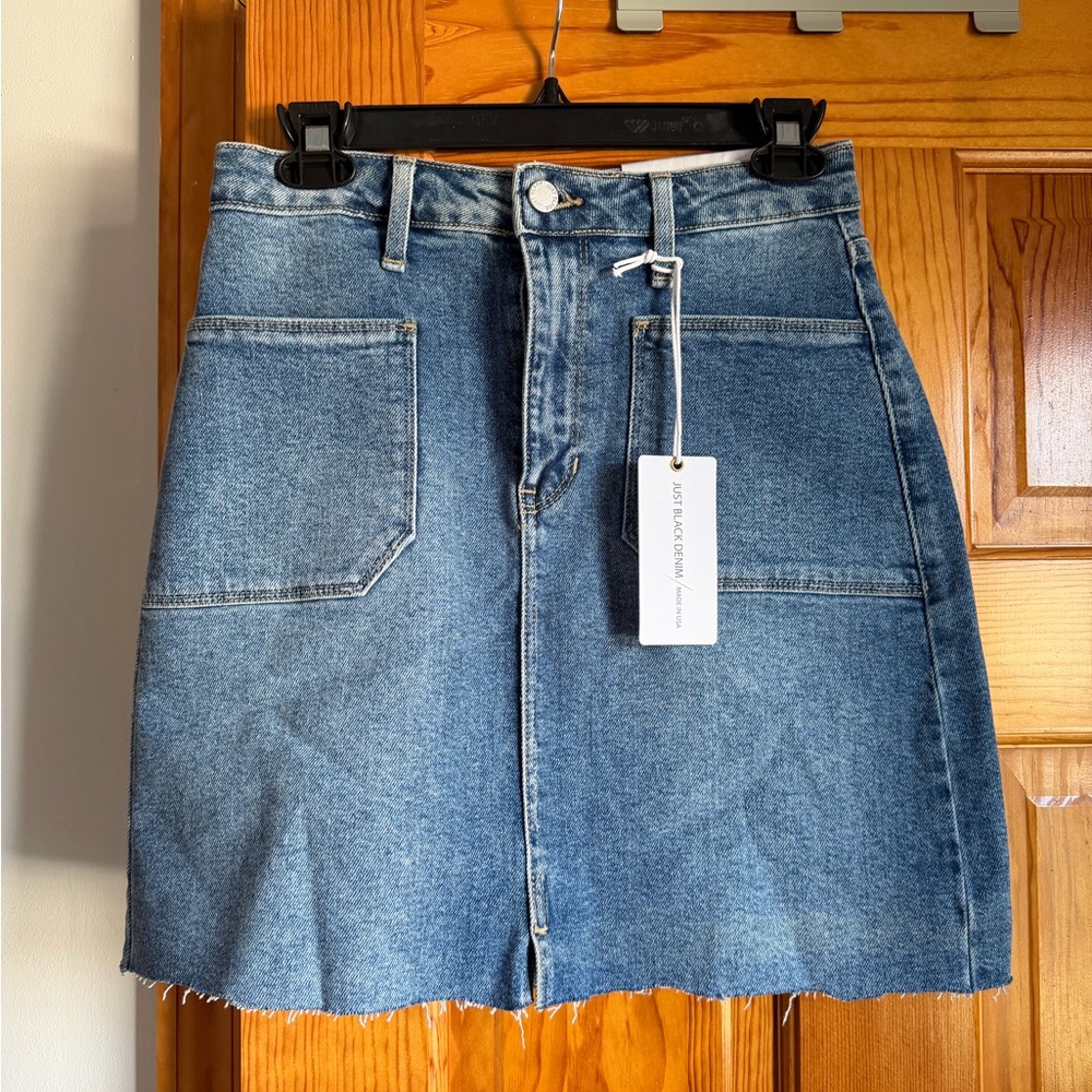 Just Black Denim Skirt